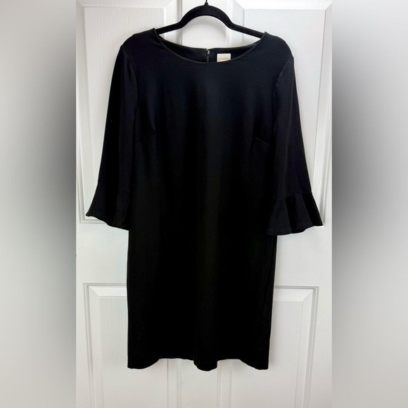 Chico's Black Bell Sleeve Knee Length Sheath Dress Chico Size 1.5 (US M/10) - Picture 12 of 12